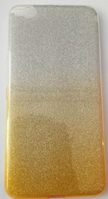 Луксозен силиконов гръб ТПУ ултра тънък с брокат за HTC ONE X9 злато сребро